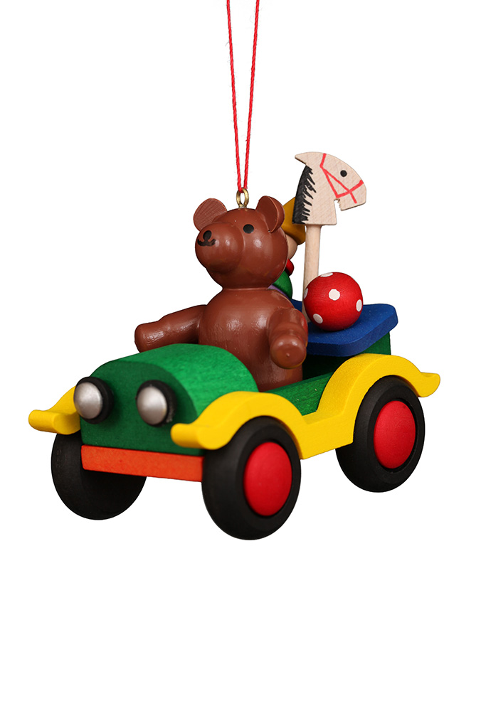 Car With Teddy Ornament