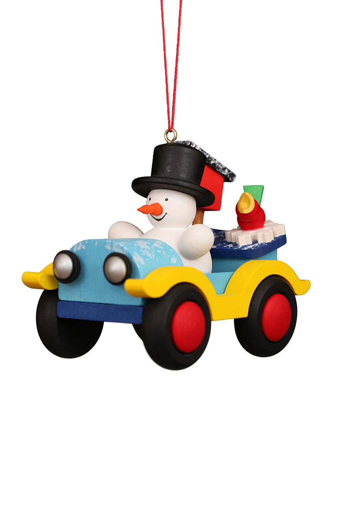 Car With Snowman Ornament